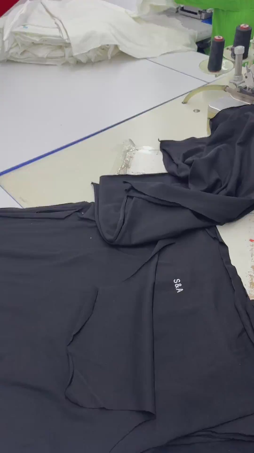 Behind-the-scenes video showing the production process of the S&A Collection CONFIDENT T-shirt